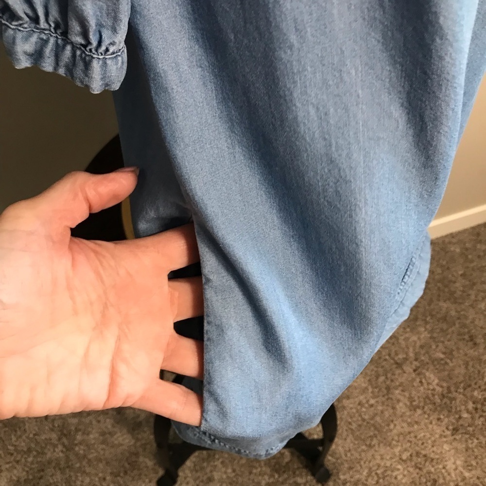 Chambray Off the Shoulder Dress - Size Medium - Standard Grace - Picture 6 of 9